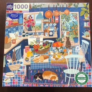 EeBoo Blue Kitchen 1000 pieces puzzle.